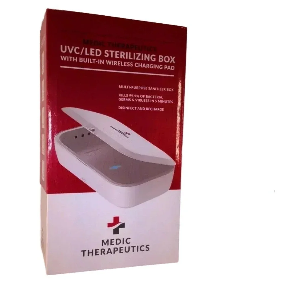 MEDIC THERAPEUTICS UVC LED Sterilizing‎ Box Wireless Charging Pad White